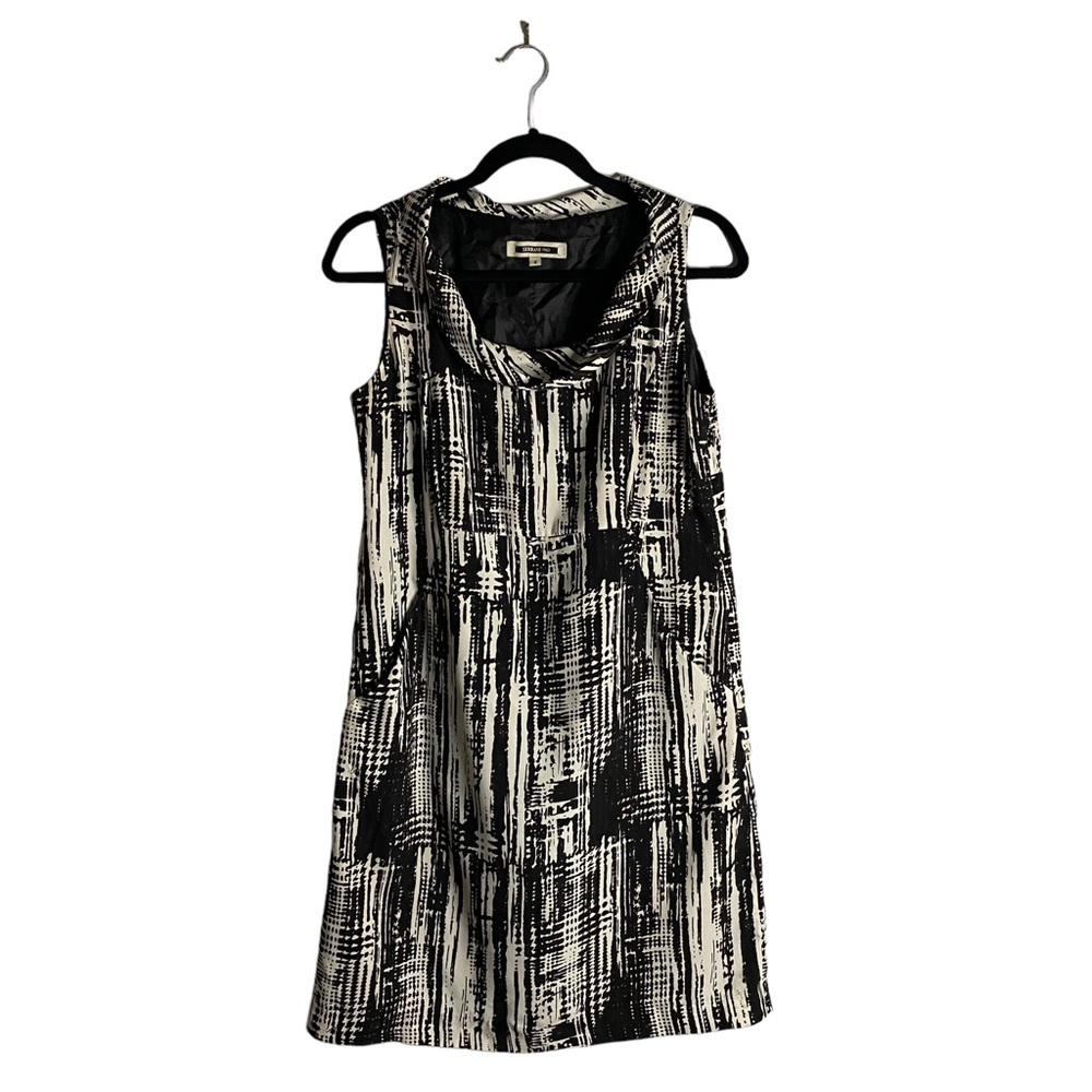 Serrani Women's Patterned Sleeveless Mini Evening Dress Sz 8